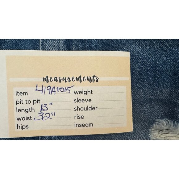 We The Free Size 10 Distressed Denim Mini Skirt With Frayed Hem - Picture 5 of 12